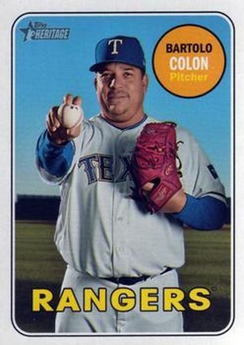 #606 Bartolo Colon - Texas Rangers - 2018 Topps Heritage Baseball