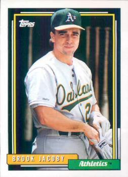 #606 Brook Jacoby - Oakland Athletics - 1992 Topps Baseball