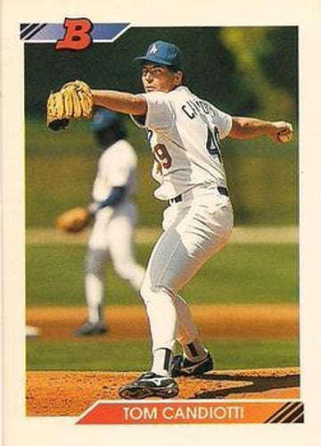 #606 Tom Candiotti - Los Angeles Dodgers - 1992 Bowman Baseball