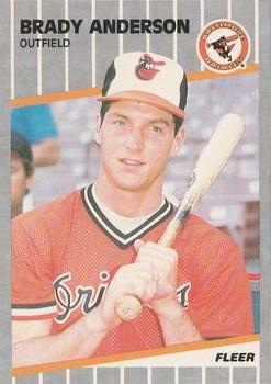 #606 Brady Anderson - Baltimore Orioles - 1989 Fleer Baseball