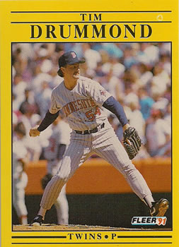 #607 Tim Drummond - Minnesota Twins - 1991 Fleer Baseball