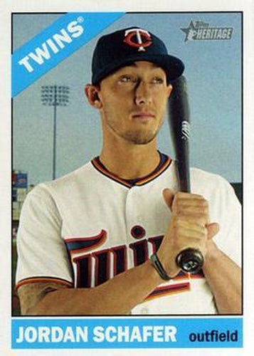 #607 Jordan Schafer - Minnesota Twins - 2015 Topps Heritage Baseball