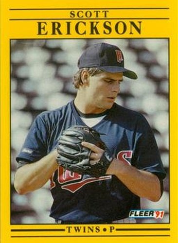 #608 Scott Erickson - Minnesota Twins - 1991 Fleer Baseball