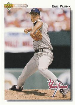 #608 Eric Plunk - New York Yankees - 1992 Upper Deck Baseball