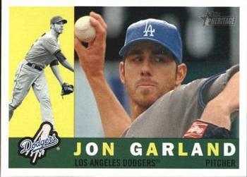 #608 Jon Garland - Los Angeles Dodgers - 2009 Topps Heritage Baseball