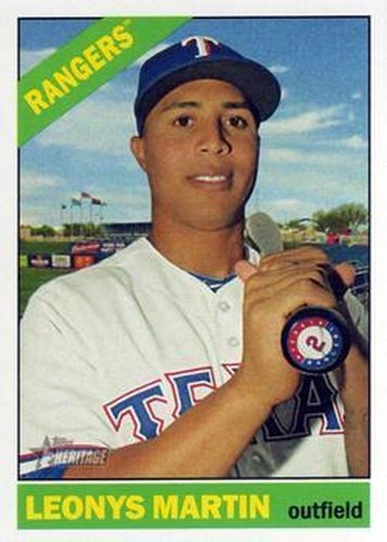 #609 Leonys Martin - Texas Rangers - 2015 Topps Heritage Baseball