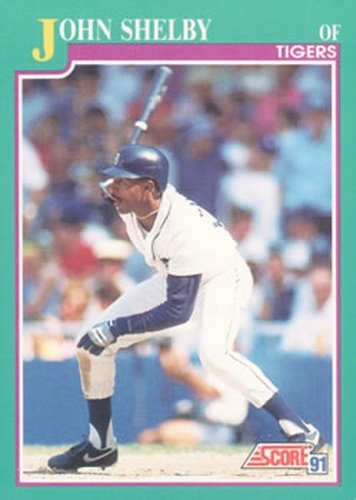 #609 John Shelby - Detroit Tigers - 1991 Score Baseball