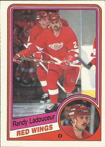 #60 Randy Ladouceur - Detroit Red Wings - 1984-85 O-Pee-Chee Hockey
