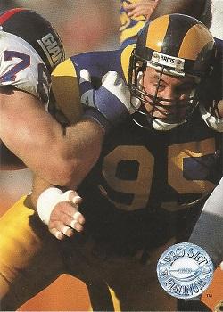 #60 Mike Piel - Los Angeles Rams - 1991 Pro Set Platinum Football