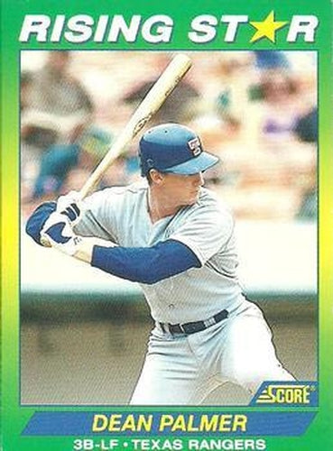 #60 Dean Palmer - Texas Rangers - 1992 Score 100 Rising Stars Baseball