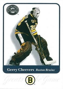 #60 Gerry Cheevers - Boston Bruins - 2001-02 Fleer Greats of the Game Hockey