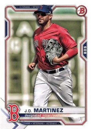 #60 J.D. Martinez - Boston Red Sox - 2021 Bowman Baseball