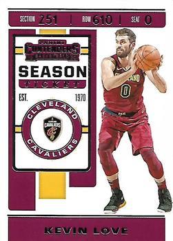 #60 Kevin Love - Cleveland Cavaliers - 2019-20 Panini Contenders Basketball