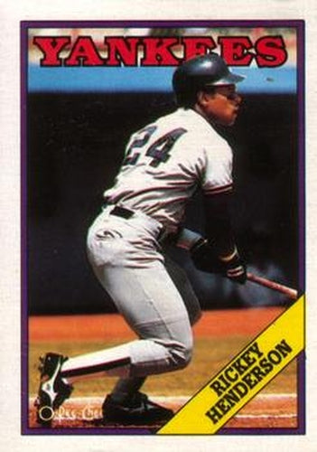 #60 Rickey Henderson - New York Yankees - 1988 O-Pee-Chee Baseball