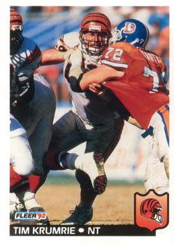 #60 Tim Krumrie - Cincinnati Bengals - 1992 Fleer Football