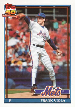 #60 Frank Viola - New York Mets - 1991 Topps Baseball