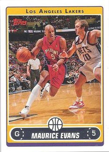 #60 Maurice Evans - Los Angeles Lakers - 2006-07 Topps Basketball