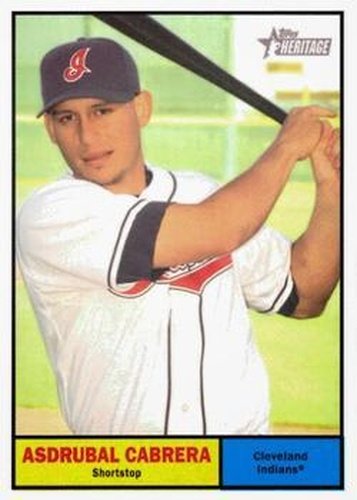 #60a Asdrubal Cabrera - Cleveland Indians - 2010 Topps Heritage Baseball
