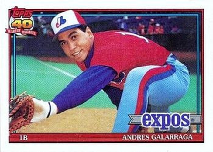 #610 Andres Galarraga - Montreal Expos - 1991 Topps Baseball