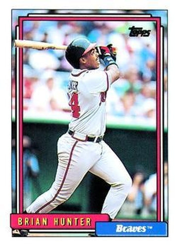 #611 Brian Hunter - Atlanta Braves - 1992 Topps Baseball