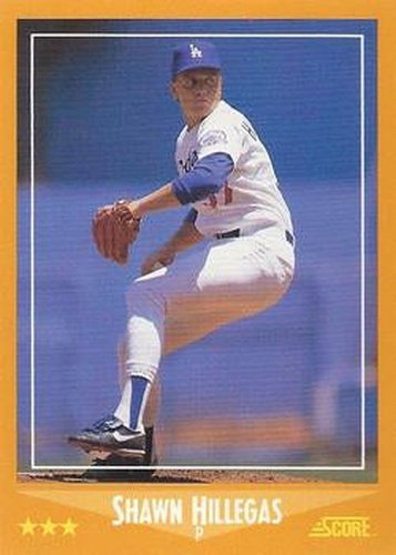 #612 Shawn Hillegas - Los Angeles Dodgers - 1988 Score Baseball