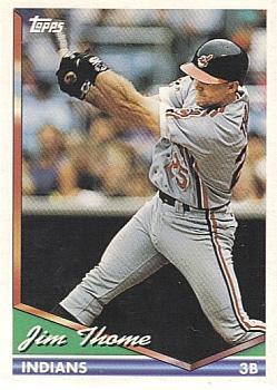 #612 Jim Thome - Cleveland Indians - 1994 Topps Baseball