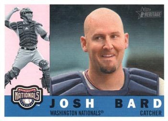 #613 Josh Bard - Washington Nationals - 2009 Topps Heritage Baseball