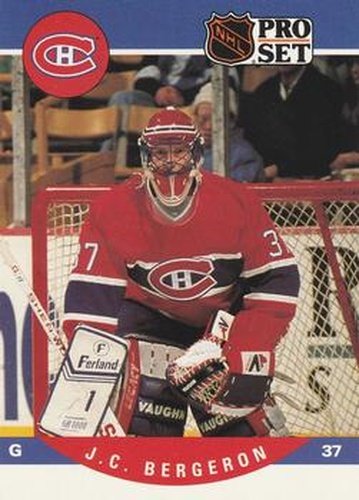 #614 Jean-Claude Bergeron - Montreal Canadiens - 1990-91 Pro Set Hockey