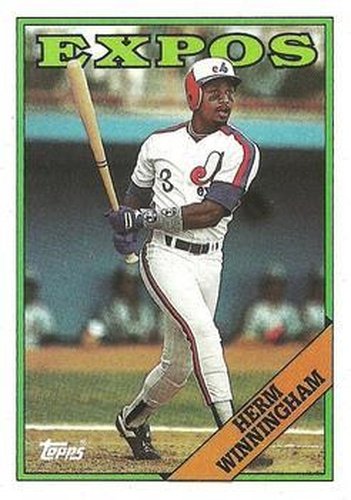 #614 Herm Winningham - Montreal Expos - 1988 Topps Baseball