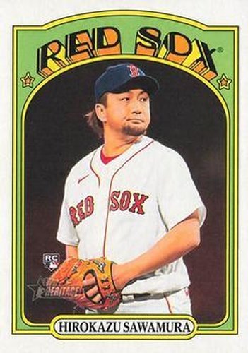 #615 Hirokazu Sawamura - Boston Red Sox - 2021 Topps Heritage Baseball