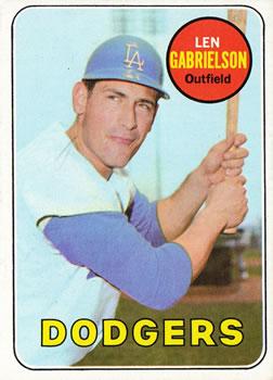 #615 Len Gabrielson - Los Angeles Dodgers - 1969 Topps Baseball