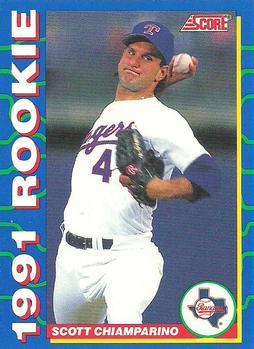 #29 Scott Chiamparino - Texas Rangers - 1991 Score Rookies Baseball