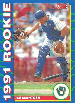 #35 Tim McIntosh - Milwaukee Brewers - 1991 Score Rookies Baseball