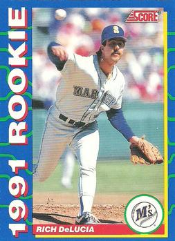 #37 Rich DeLucia - Seattle Mariners - 1991 Score Rookies Baseball