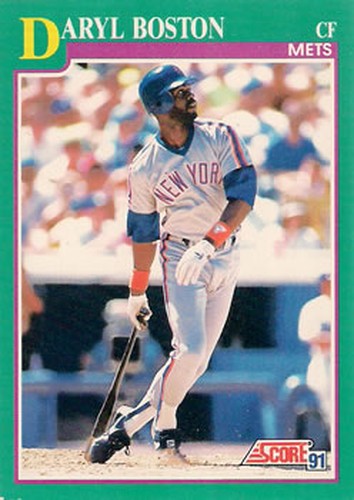 #618 Daryl Boston - New York Mets - 1991 Score Baseball