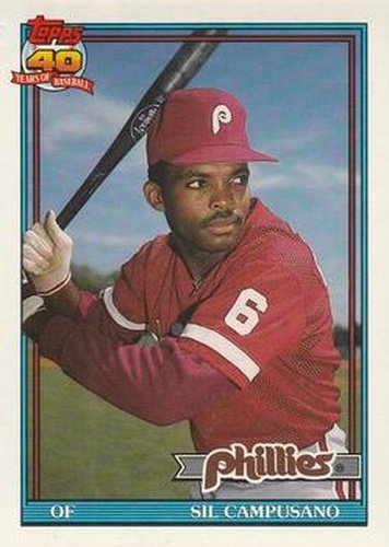 #618 Sil Campusano - Philadelphia Phillies - 1991 O-Pee-Chee Baseball
