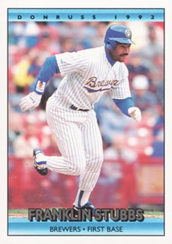 #618 Franklin Stubbs - Milwaukee Brewers - 1992 Donruss Baseball