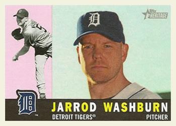 #618 Jarrod Washburn - Detroit Tigers - 2009 Topps Heritage Baseball
