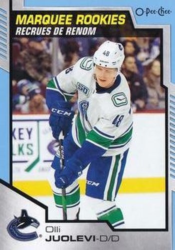 #618 Olli Juolevi - Vancouver Canucks - 2020-21 O-Pee-Chee Update Blue Hockey