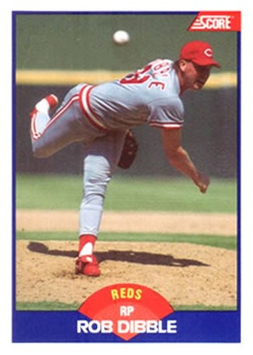 618 Rob Dibble - Cincinnati Reds - 1989 Score Baseball – Isolated