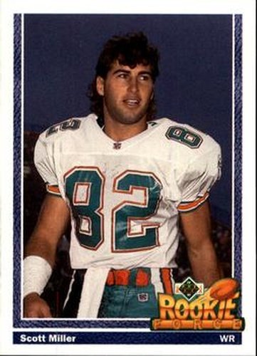 #619 Scott Miller - Miami Dolphins - 1991 Upper Deck Football