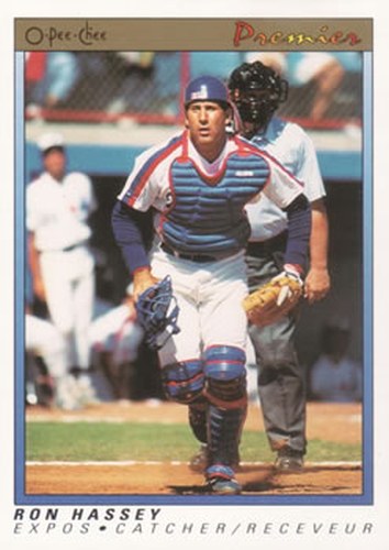 #61 Ron Hassey - Montreal Expos - 1991 O-Pee-Chee Premier Baseball