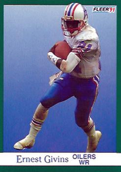 #61 Ernest Givins - Houston Oilers - 1991 Fleer Football