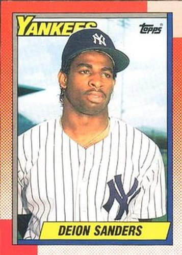 #61 Deion Sanders - New York Yankees - 1990 O-Pee-Chee Baseball