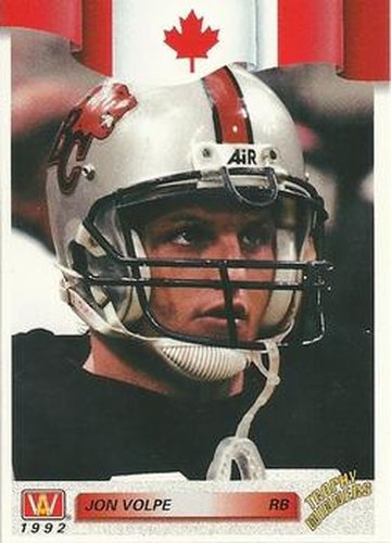 #61 Jon Volpe - British Columbia Lions - 1992 All World CFL Football
