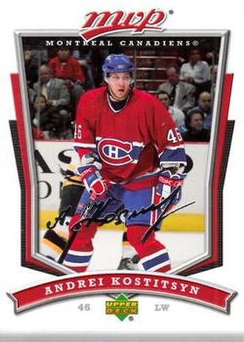 #61 Andrei Kostitsyn - Montreal Canadiens - 2007-08 Upper Deck MVP Hockey