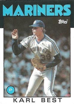#61 Karl Best - Seattle Mariners - 1986 Topps Baseball