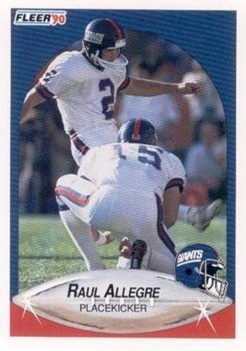 #61 Raul Allegre - New York Giants - 1990 Fleer Football