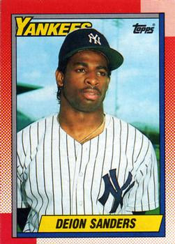 61 Deion Sanders - New York Yankees - 1990 Topps Baseball – Isolated Cards