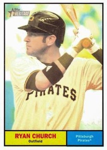 #61a Ryan Church - Pittsburgh Pirates - 2010 Topps Heritage Baseball
